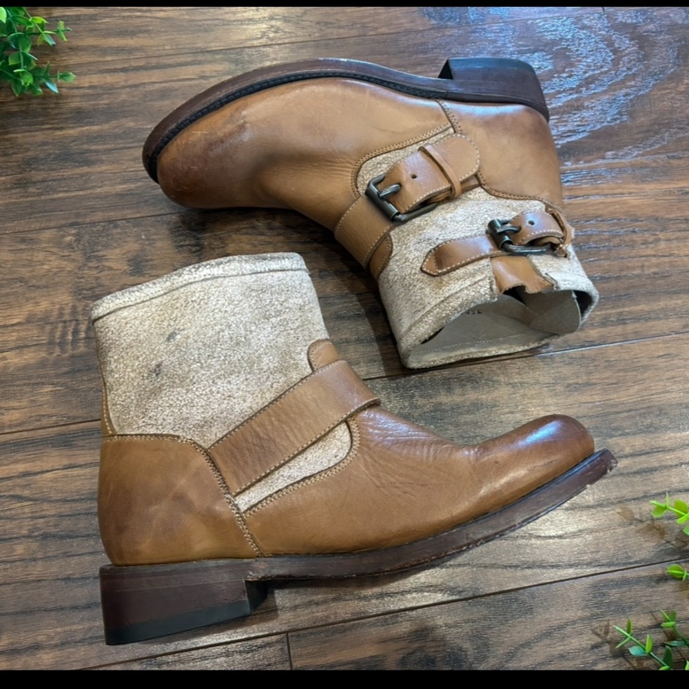 STETSON WOMENS MIA Western Boots - size 6.5 - ankle boots leather brown tan - Picture 5 of 16